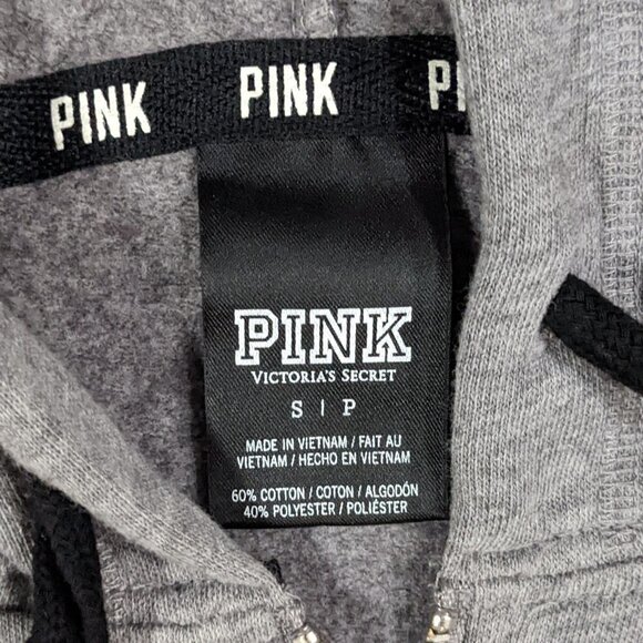 PINK Victoria's Secret Full Zip Leopard Print PINK Hoodie - Picture 2 of 2